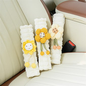 Χαριτωμένο καρτούν μαξιλαράκι ώμου ζώνης αυτοκινήτου για κοριτσίστικο καρό καρό καλύμματα ώμων αντιολισθητικό αυτοκινητικό μαξιλαράκι στήριξης λαιμού