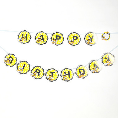 6db Rajzfilm poszméh Party eldobható evőeszközök csészék tányérok kalapok szalmából születésnapi parti díszek gyerekek 6 fő részére