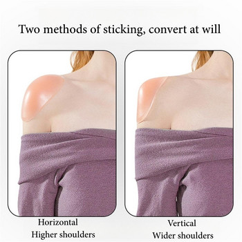 Дамска невидима подложка за рамо Универсална мека противоплъзгаща се силиконова подложка за лицеви опори за рамо Многократно усилване на раменете Консумативи за шиене