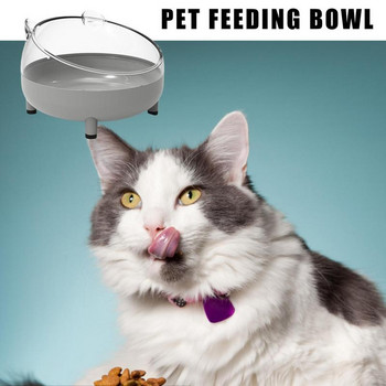 Κεκλιμένο υπερυψωμένο μπολ για σκύλους γάτας Αντιολισθητικό ανασηκωμένο ανοξείδωτο ατσάλι Μπολ για τροφή για γάτες Ασφαλής λαιμός Προμήθειες τροφοδοσίας για κουτάβι γάτα