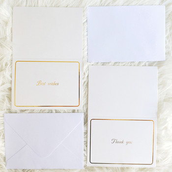 Μισόπτυχη Ευχετήρια Κάρτα Απλό δημιουργικό Bronzing Εορταστικές ευχές γενεθλίων Προσκλητήριο γάμου Φάκελος κάρτας μηνύματος