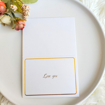 Puslocīta apsveikuma kartīte Vienkārša radoša bronzēšana dzimšanas dienā svētku apsveikumi Kāzu ielūguma vēstule ziņu kartīte aploksne