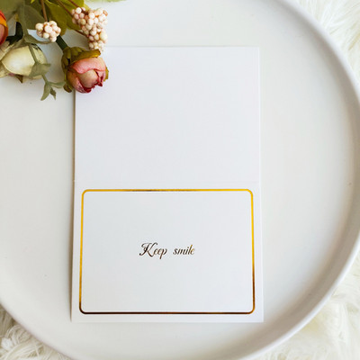 Puslocīta apsveikuma kartīte Vienkārša radoša bronzēšana dzimšanas dienā svētku apsveikumi Kāzu ielūguma vēstule ziņu kartīte aploksne