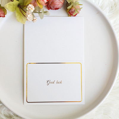 Puslocīta apsveikuma kartīte Vienkārša radoša bronzēšana dzimšanas dienā svētku apsveikumi Kāzu ielūguma vēstule ziņu kartīte aploksne