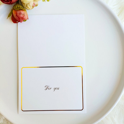 Puslocīta apsveikuma kartīte Vienkārša radoša bronzēšana dzimšanas dienā svētku apsveikumi Kāzu ielūguma vēstule ziņu kartīte aploksne