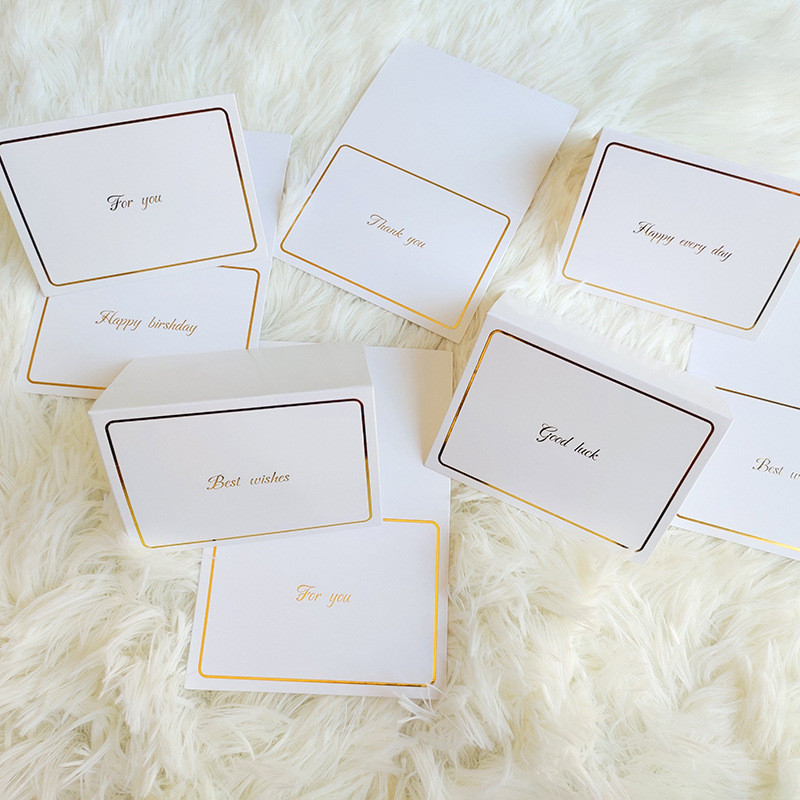 Puslocīta apsveikuma kartīte Vienkārša radoša bronzēšana dzimšanas dienā svētku apsveikumi Kāzu ielūguma vēstule ziņu kartīte aploksne