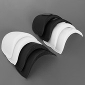 6/9/12 Pair Sponge õlapadjad Must valge Õmbluspaigaldus õlapadjad Vahtpadjad bleiseri T-särgile Riietus Aksessuaarid Unisex