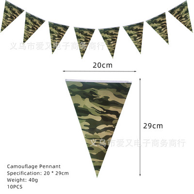 Katonai tematikus partikellékek terepszínű terítő asztali edények hadsereg zöld tányérja háborús születésnapi parti dekorációhoz