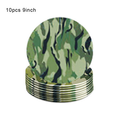 Katonai tematikus partikellékek terepszínű terítő asztali edények hadsereg zöld tányérja háborús születésnapi parti dekorációhoz