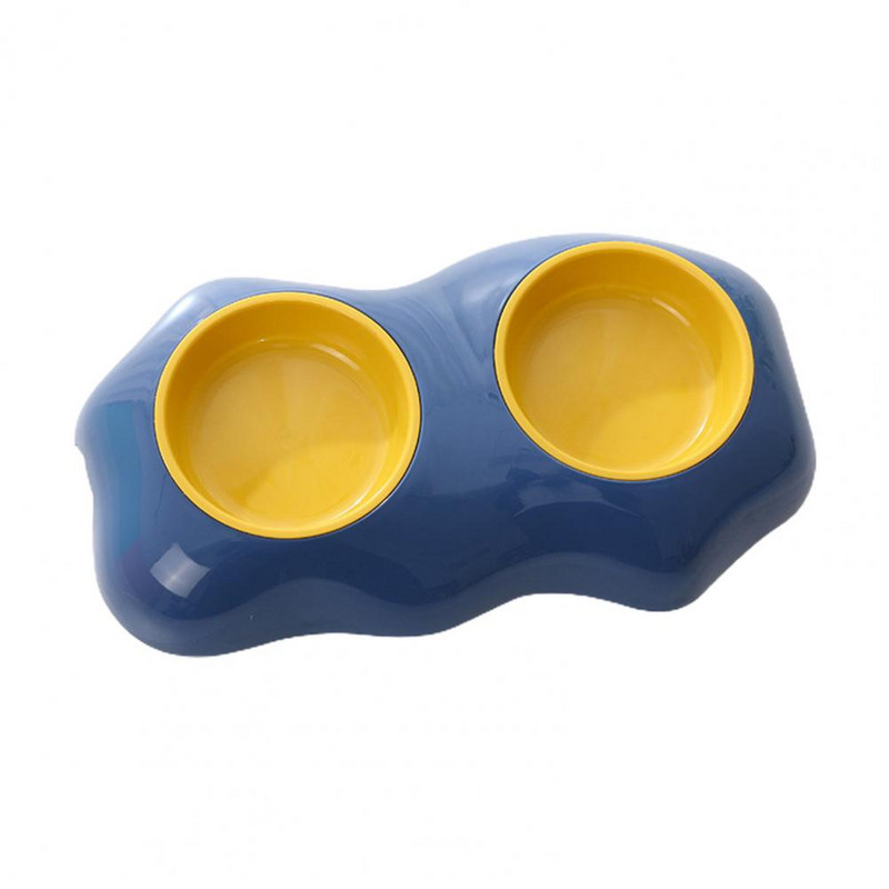 Mājdzīvnieku olu dzeltenuma bļoda, neslīdoša atkārtoti lietojama dubultā kaķa suņu bļoda barošanas ūdens padevei lietošanai mājās