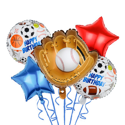 Fiú sport baseball labdajáték születésnapi parti eldobható étkészletek terítő transzparens léggömb baba zuhany party dekorációk