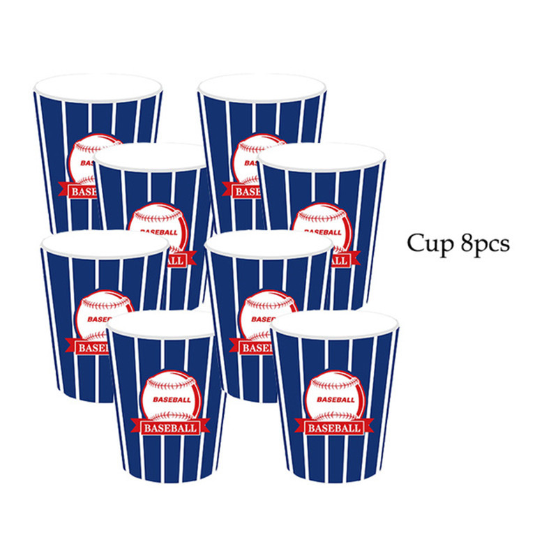 Fiú sport baseball labdajáték születésnapi parti eldobható étkészletek terítő transzparens léggömb baba zuhany party dekorációk