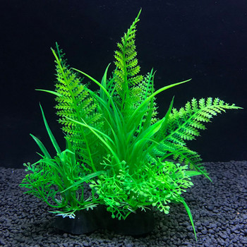 3 τμχ Τεχνητό ντεκόρ για ενυδρείο φυτά Νερό ζιζάνια Στολίδι Διακόσμηση ενυδρείου Διακόσμηση δεξαμενής ψαριών Πράσινο μωβ χόρτο νερού
