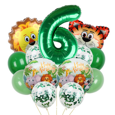 Meža dzīvnieku ballīšu noformējums Lauva Tīģeris Vienreizlietojamie galda piederumi Papīra šķīvji Krūzes Dzimšanas dienas Mazuļu duša Bērniem Labvēlīgas ballītes piederumi