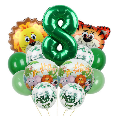 Meža dzīvnieku ballīšu noformējums Lauva Tīģeris Vienreizlietojamie galda piederumi Papīra šķīvji Krūzes Dzimšanas dienas Mazuļu duša Bērniem Labvēlīgas ballītes piederumi