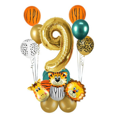 Meža dzīvnieku ballīšu noformējums Lauva Tīģeris Vienreizlietojamie galda piederumi Papīra šķīvji Krūzes Dzimšanas dienas Mazuļu duša Bērniem Labvēlīgas ballītes piederumi