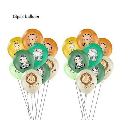 Meža dzīvnieku ballīšu noformējums Lauva Tīģeris Vienreizlietojamie galda piederumi Papīra šķīvji Krūzes Dzimšanas dienas Mazuļu duša Bērniem Labvēlīgas ballītes piederumi