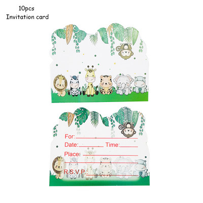 Meža dzīvnieku ballīšu noformējums Lauva Tīģeris Vienreizlietojamie galda piederumi Papīra šķīvji Krūzes Dzimšanas dienas Mazuļu duša Bērniem Labvēlīgas ballītes piederumi