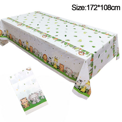 Meža dzīvnieku ballīšu noformējums Lauva Tīģeris Vienreizlietojamie galda piederumi Papīra šķīvji Krūzes Dzimšanas dienas Mazuļu duša Bērniem Labvēlīgas ballītes piederumi