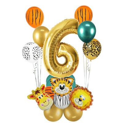 Meža dzīvnieku ballīšu noformējums Lauva Tīģeris Vienreizlietojamie galda piederumi Papīra šķīvji Krūzes Dzimšanas dienas Mazuļu duša Bērniem Labvēlīgas ballītes piederumi