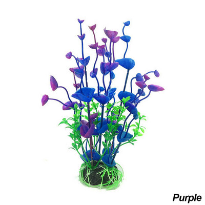 Lila virág mesterséges hamis műanyag növény mesterséges akváriumi növény Akvárium kiegészítők dekoráció dísz víz alatti növény