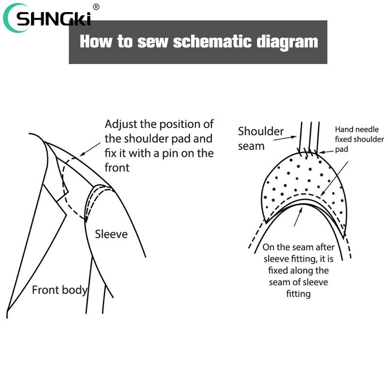 HOT 2 vnt. Minkštas paminkštintas pečių pagalvėlės šifravimo putplasčio pečių pagalvėlės, skirtos švarkams marškinėliai, drabužių siuvimo priedai