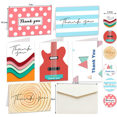 6db/szett virágmintás köszönőlapok Ünnepi Fesztiválok Üdvözlőlap Születésnapi Party Esküvői Vendégajándék