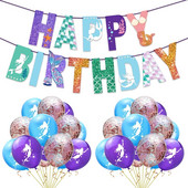 Kis sellő party dekoráció sellő tortalapátok konfetti lufi lány zuhany dekoráció gyerekeknek 1. születésnapi kellékek babazuhany