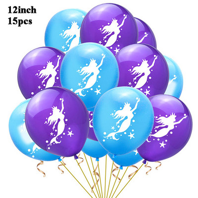 Kis sellő party dekoráció sellő tortalapátok konfetti lufi lány zuhany dekoráció gyerekeknek 1. születésnapi kellékek babazuhany