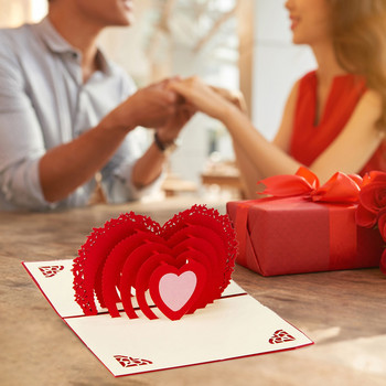 3D Pop-Up κάρτες Λουλούδια Κάρτα γενεθλίων Δώρα επετείου Καρτ ποστάλ Καρδιά Προσκλητήρια γάμου Ευχετήριες κάρτες για την ημέρα του Αγίου Βαλεντίνου
