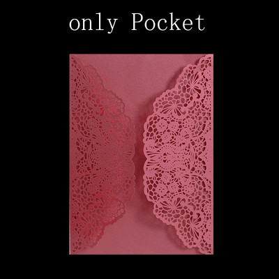 10 db Kilenc színű szőlővirág lézerrel vágott esküvői meghívók kártya csipke zsebes meghívókártya zuhany kedvenc dekoráció party kellékek