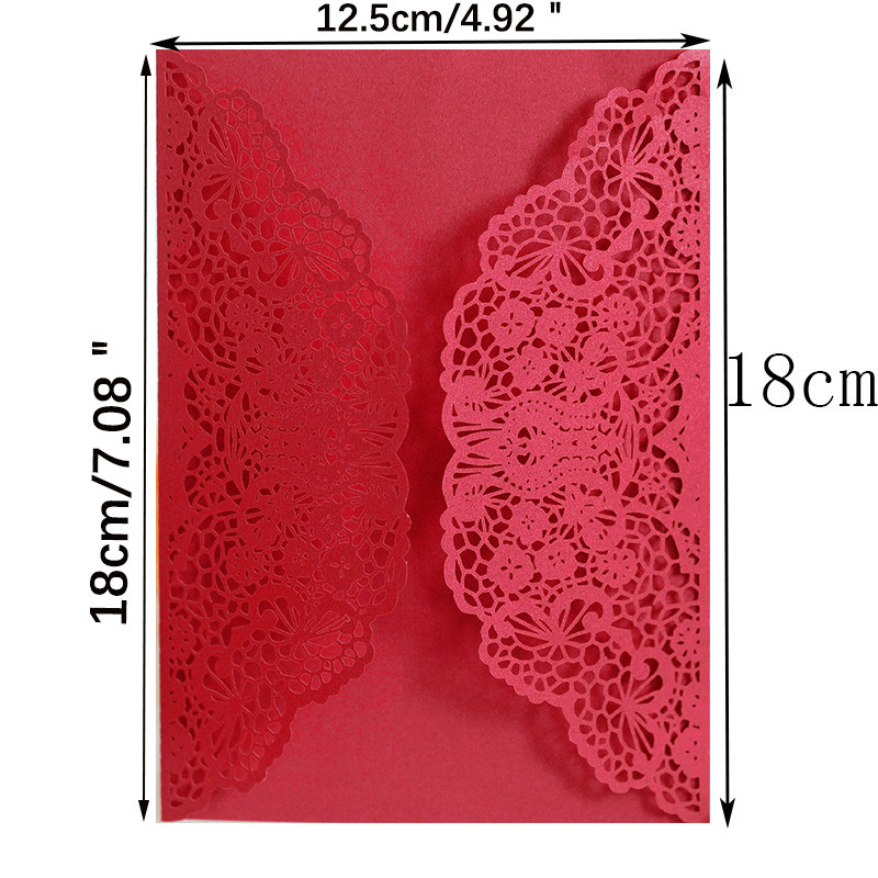 10 db Kilenc színű szőlővirág lézerrel vágott esküvői meghívók kártya csipke zsebes meghívókártya zuhany kedvenc dekoráció party kellékek