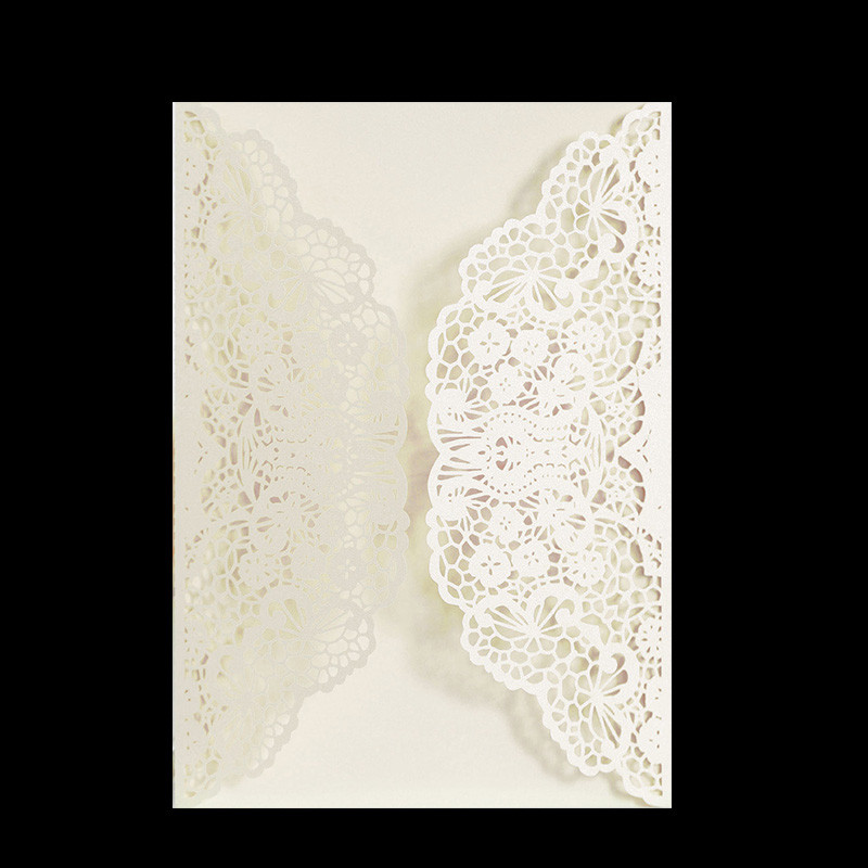 10 db Kilenc színű szőlővirág lézerrel vágott esküvői meghívók kártya csipke zsebes meghívókártya zuhany kedvenc dekoráció party kellékek