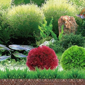 Τεχνητά υδρόβια πλαστικά φυτά Ενυδρείο γρασίδι μπάλα Δεξαμενή ψαριών Στολίδι Ενυδρείο Διακοσμητικό Chlorella Prospects Grass For Decor