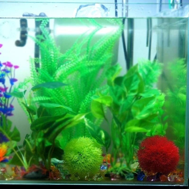Plante acvatice artificiale din plastic pentru acvariu, iarbă, ornament pentru acvariu, ornament pentru acvariu, Chlorella, iarbă pentru decor