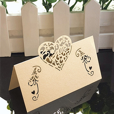 50gb Sirds formas lāzergrieztas vietas kartītes Bērnu dušas kāzu vārda kartītes ballīšu galdam Ziemassvētku kāzu dekorēšanai