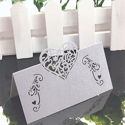 50gb Sirds formas lāzergrieztas vietas kartītes Bērnu dušas kāzu vārda kartītes ballīšu galdam Ziemassvētku kāzu dekorēšanai