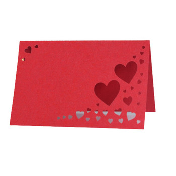 50 τμχ Τραπέζι Hollow Love Heart Όνομα Θέση Κάρτες με λέιζερ Ρύθμιση Όνομα Κάρτα Μήνυμα Κάθισμα γάμου Μπομπονιέρα γενεθλίων Διακόσμηση τραπεζιού