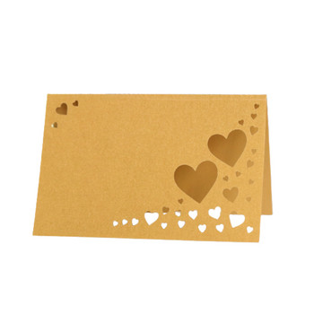 50 τμχ Τραπέζι Hollow Love Heart Όνομα Θέση Κάρτες με λέιζερ Ρύθμιση Όνομα Κάρτα Μήνυμα Κάθισμα γάμου Μπομπονιέρα γενεθλίων Διακόσμηση τραπεζιού