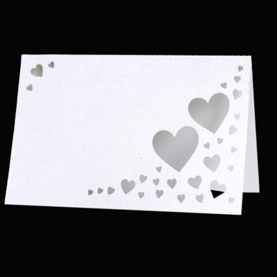 50db Üreges szerelmes szív asztal Név Helykártyák Lézervágás Beállítás Név Üzenet Kártya Ülés Esküvői Születésnapi Party Kedvez asztaldísz