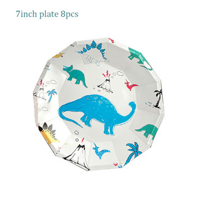 Dinozaur Fosilă Tema arheologică La mulți ani Decora pentru petrecere Veselă de unică folosință Farfurii din hârtie Baloane Rechizite pentru baby shower