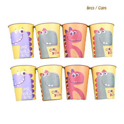 Dinozaur Fosilă Tema arheologică La mulți ani Decora pentru petrecere Veselă de unică folosință Farfurii din hârtie Baloane Rechizite pentru baby shower