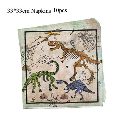 Dinozaur Fosilă Tema arheologică La mulți ani Decora pentru petrecere Veselă de unică folosință Farfurii din hârtie Baloane Rechizite pentru baby shower