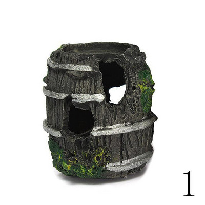 Accesoriu pentru echipamente pentru acvariu, sticlă, rezervor de pește, decorare pentru amenajare a teritoriului, meșteșuguri din rășină, butoaie antice artificiale, decor pentru amenajare a teritoriului