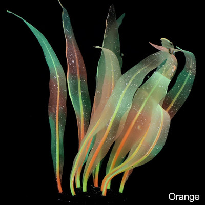 Akvárium szimuláció mesterséges víz fű akvárium dekor 18-25 cm szilikon moszat dísz Dekorációs növények Akvárium kiegészítők