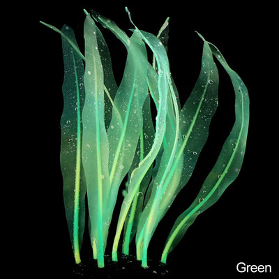 Akvárium szimuláció mesterséges víz fű akvárium dekor 18-25 cm szilikon moszat dísz Dekorációs növények Akvárium kiegészítők