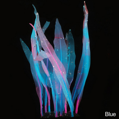 Akvárium szimuláció mesterséges víz fű akvárium dekor 18-25 cm szilikon moszat dísz Dekorációs növények Akvárium kiegészítők