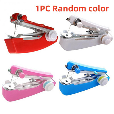 Mini varrógép hordozható kis kézi varrógép háztartási egyszerű kézi kézimunka kézi varró ruha szövet