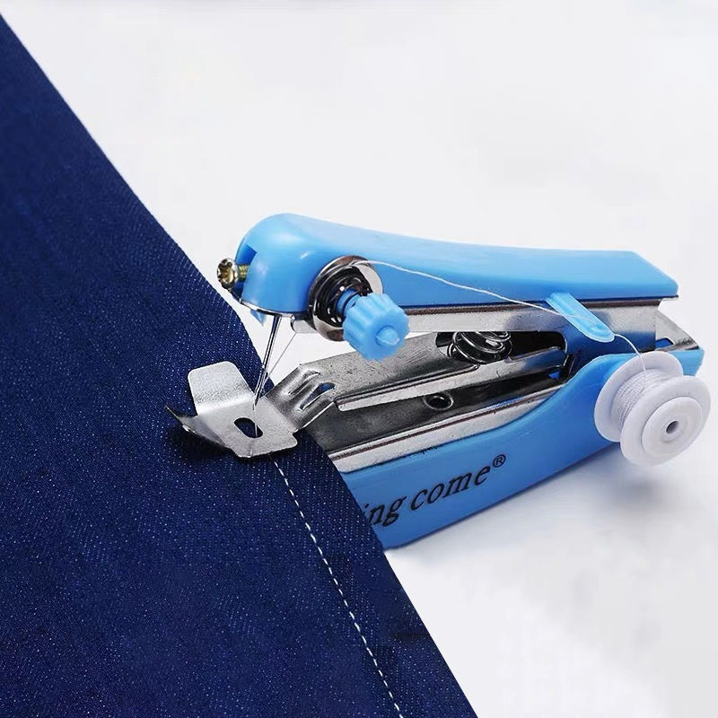 Nešiojama siuvimo mašina Mini siuvimo mašina Maža miela buitinė Nešiojami paprasti siuvimo drabužiai Mokyklinė krepšys Skrybėlė Šalikas Sutaupykite laiko