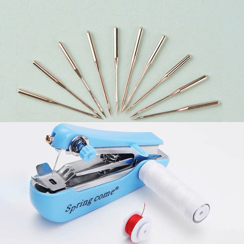 Nešiojama siuvimo mašina Mini siuvimo mašina Maža miela buitinė Nešiojami paprasti siuvimo drabužiai Mokyklinė krepšys Skrybėlė Šalikas Sutaupykite laiko